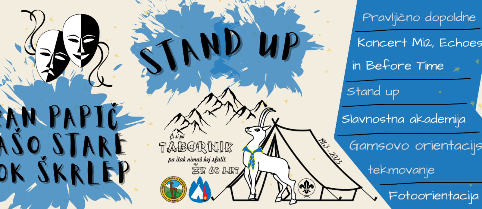 Stand up 60: Žan Papič, Sašo Stare, Rok Škrlep in Jan David Kljenak