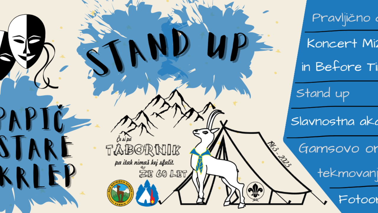 Stand up 60: Žan Papič, Sašo Stare, Rok Škrlep in Jan David Kljenak