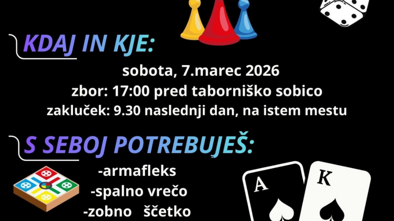 GG večer družabnih iger 