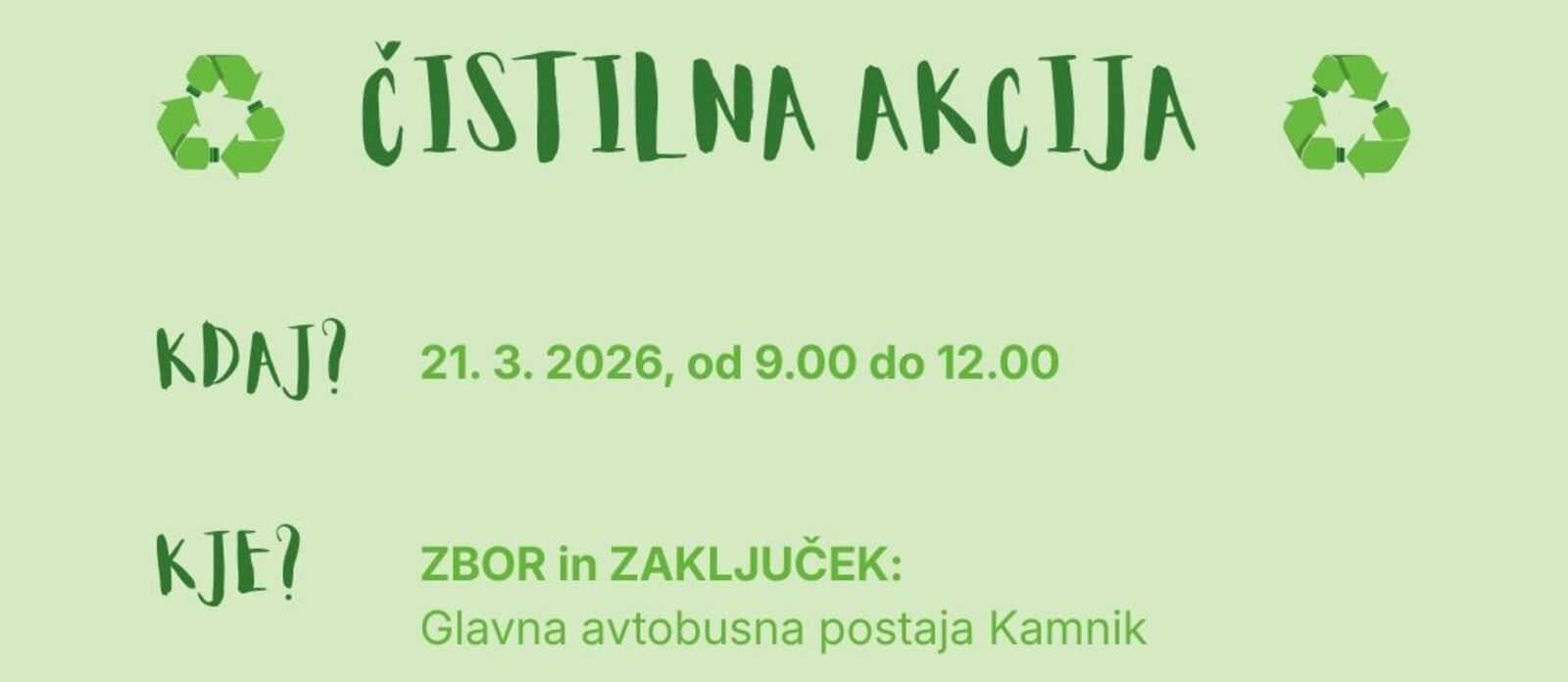 Čistilna akcija 2026